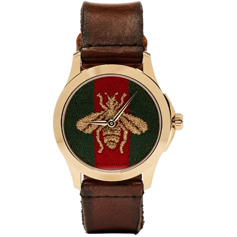 gucci zigzag gold watch price|Gucci bee watch.